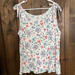 White floral tank